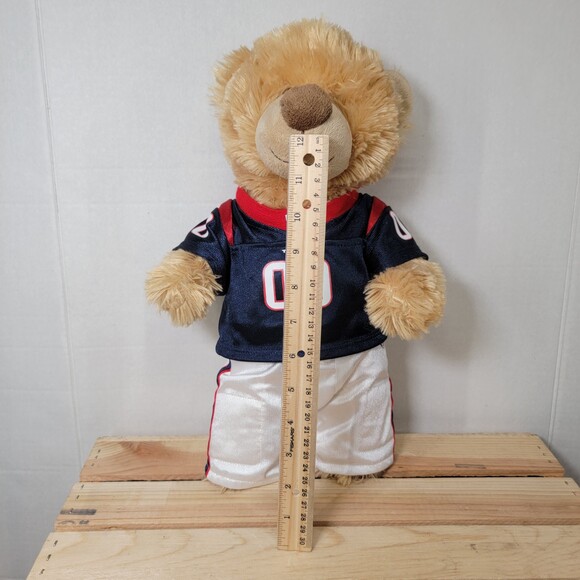 BAB Build-A-Bear Light Brown Bear w/ Houston Texans Jersey & Pants - Picture 7 of 7